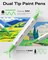24 Colors Acrylic Paint Markers, Dual Tip Coloring Markers with Dot and Fine Tip for Rock, Fabric, Wood, Glass, Ceramic, Canvas, Vibrant Art Supplies and DIY Crafts Art Supplies